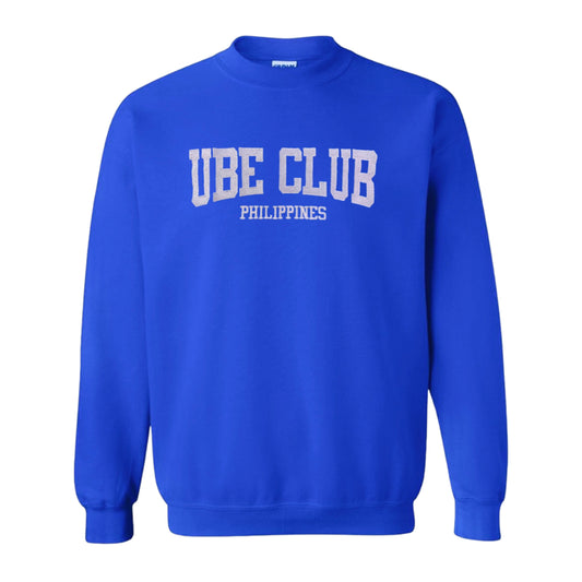 Blue Ube Club Embroidered Crewneck Sweater