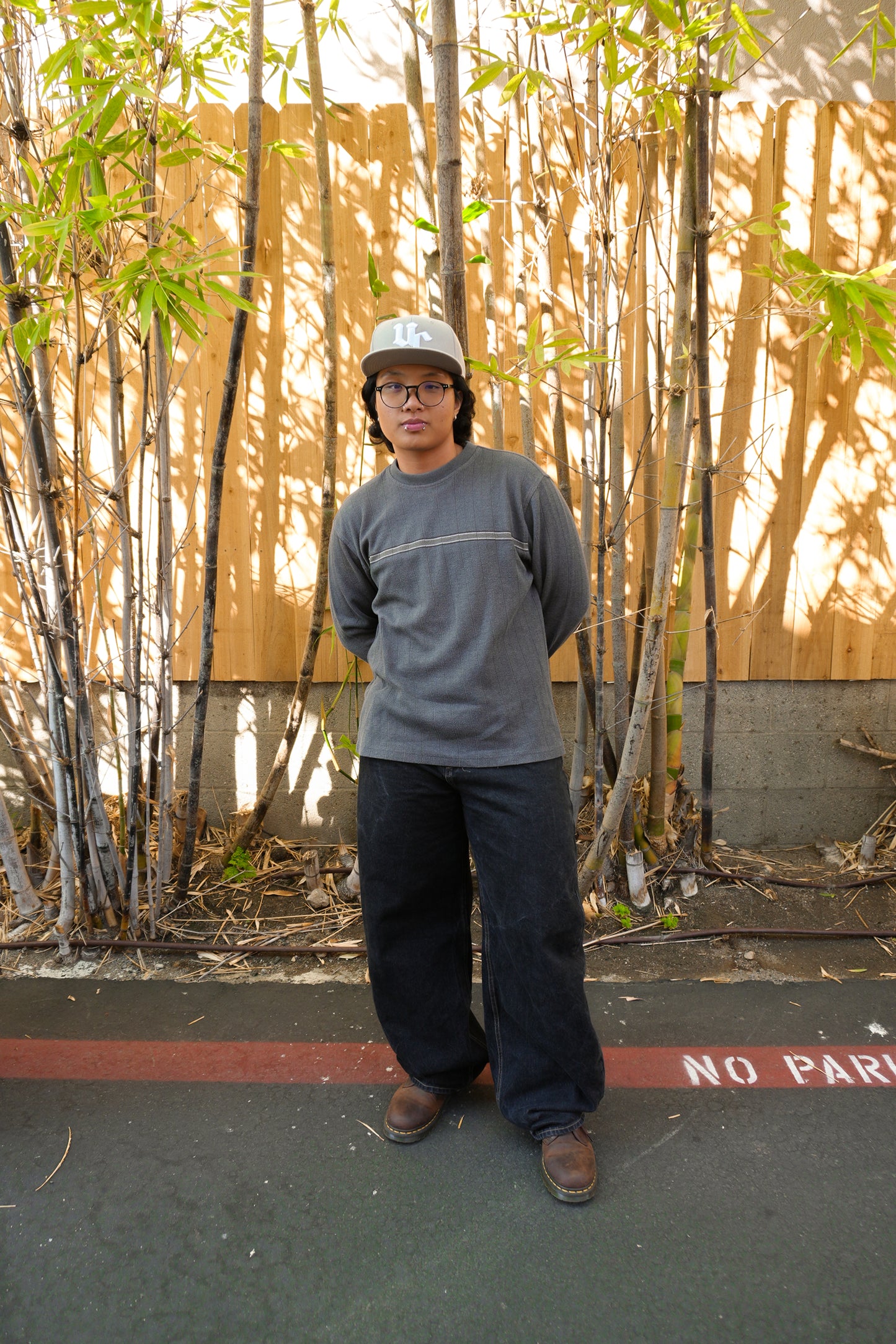 Grey Pamilya Fitted Hat