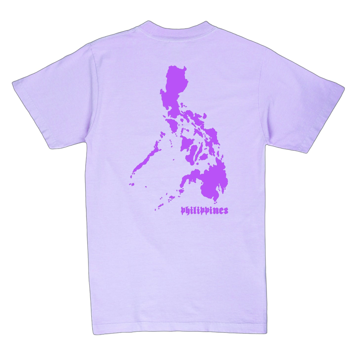 Lavender Ube Club Philippines Map Tee