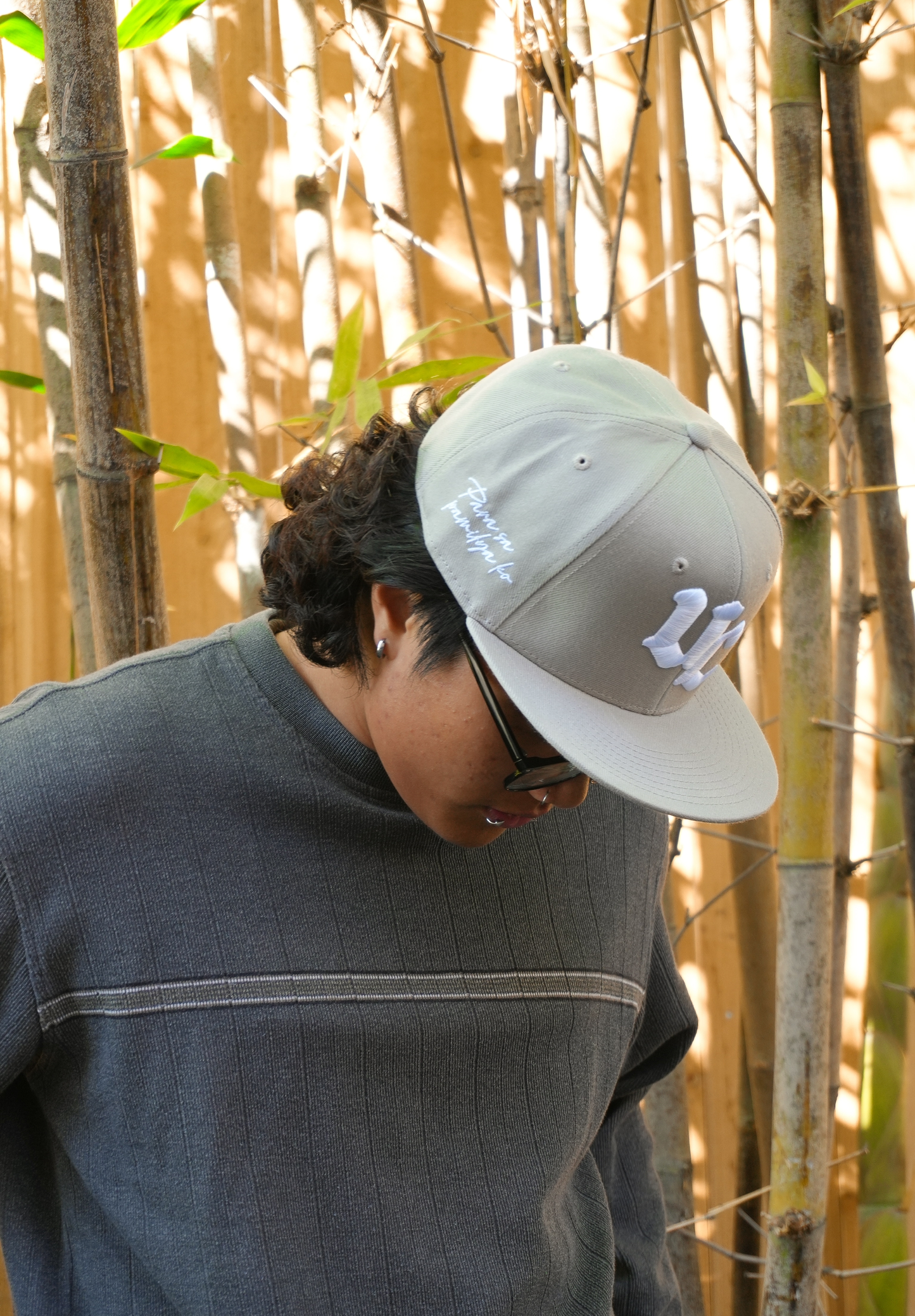 Grey Pamilya Fitted Hat