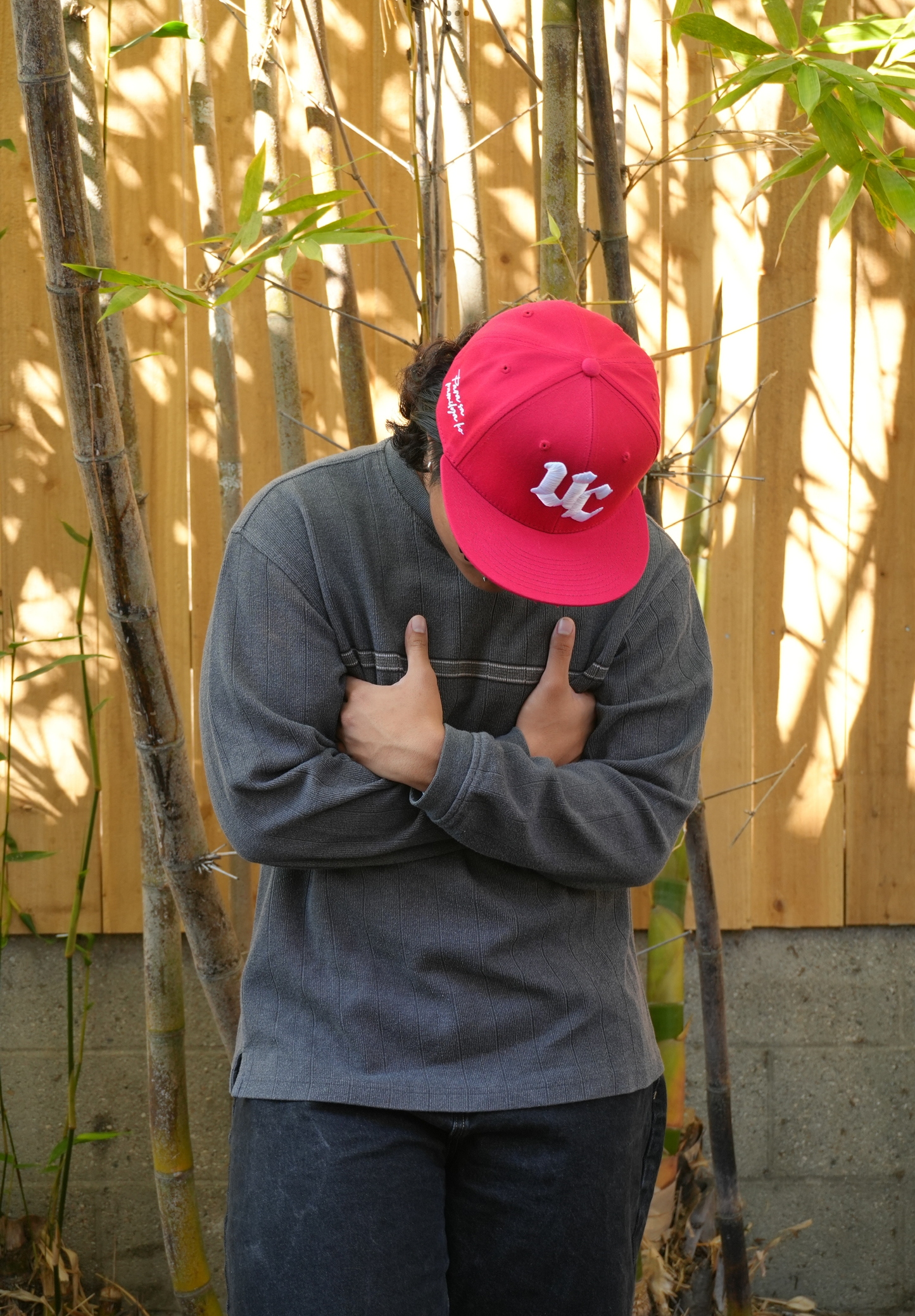 Red Pamilya Fitted Hat