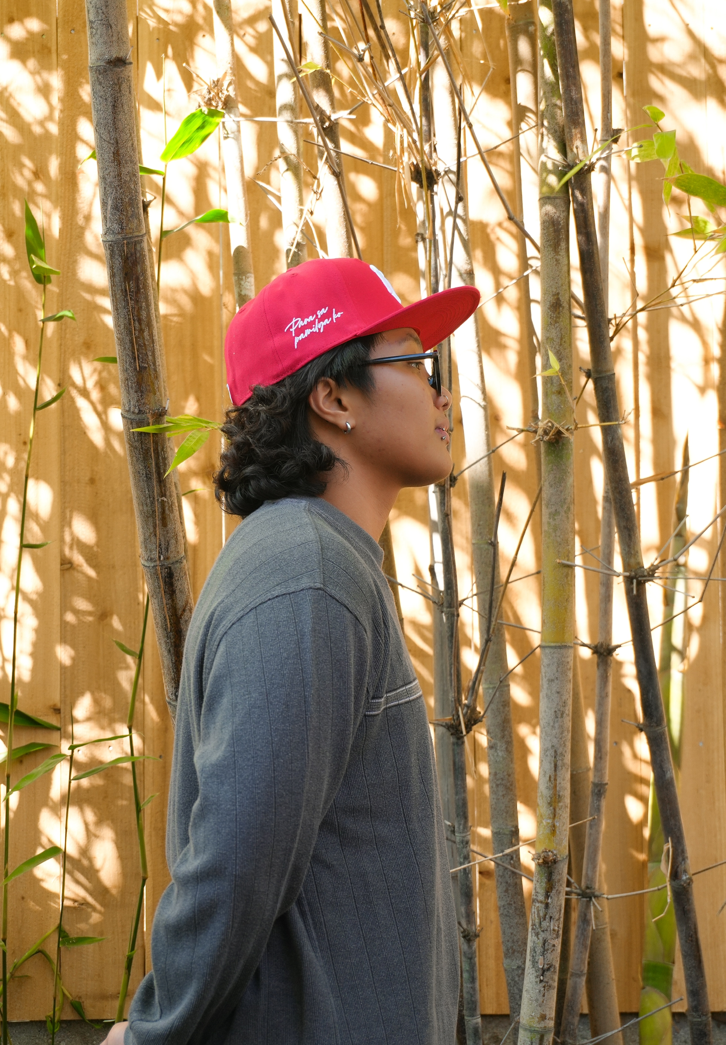 Red Pamilya Fitted Hat