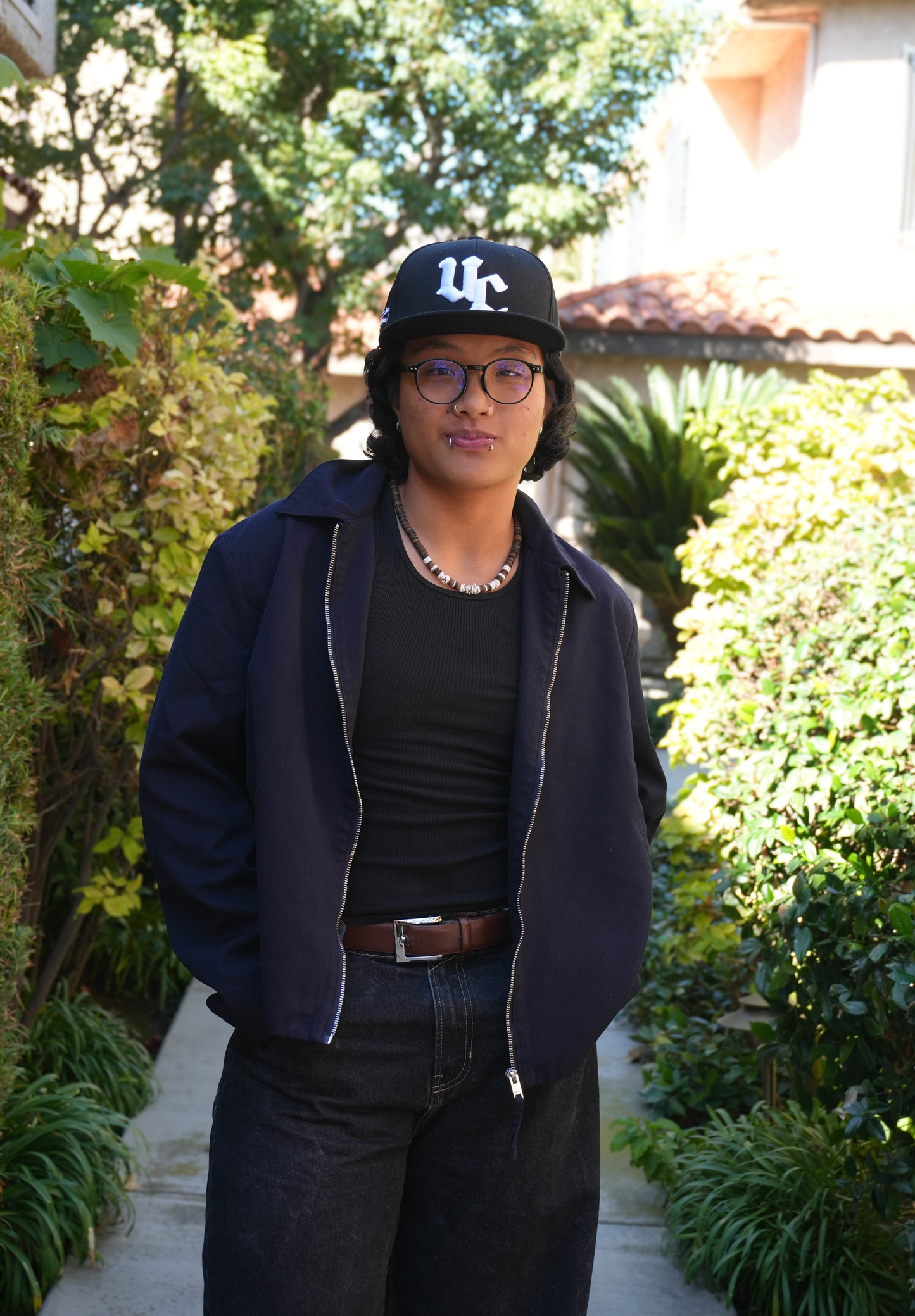 Black Pamilya Fitted Hat