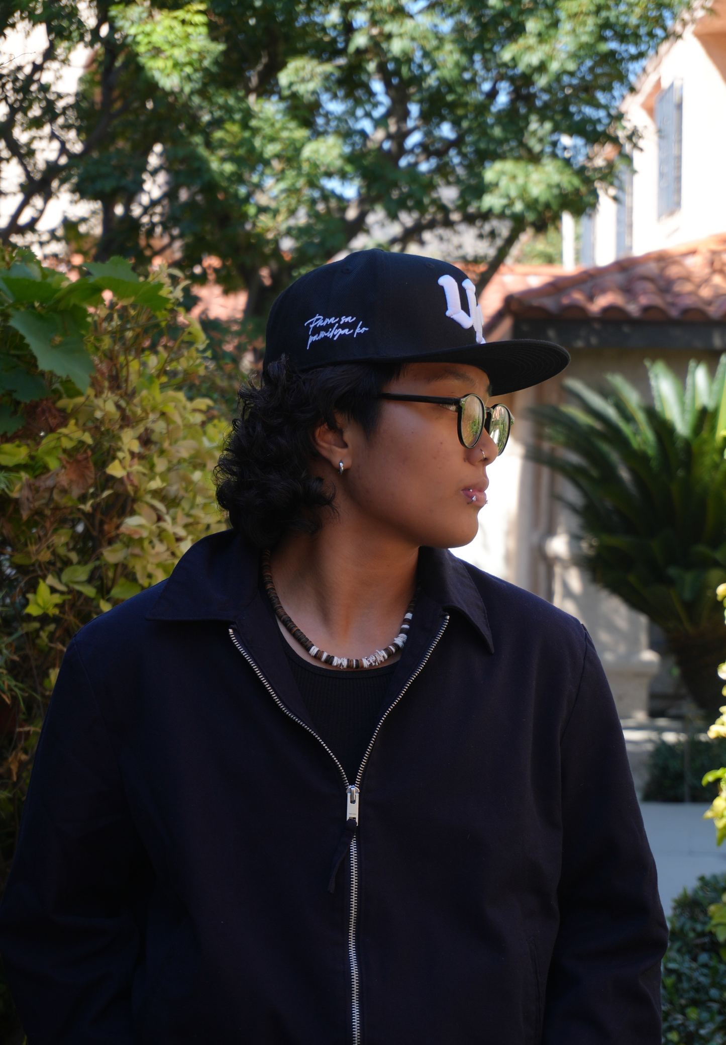 Black Pamilya Fitted Hat